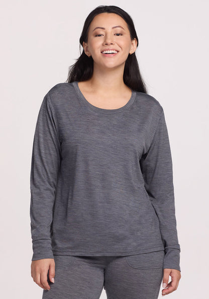 Ashlie Lounge Top • Final Sale Deal! - Graphite Heather