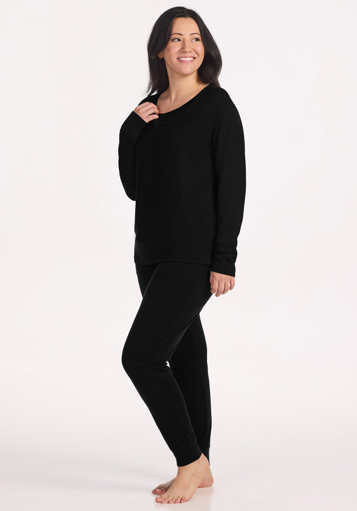 Ashlie Lounge Top • Final Sale Deal! - Black