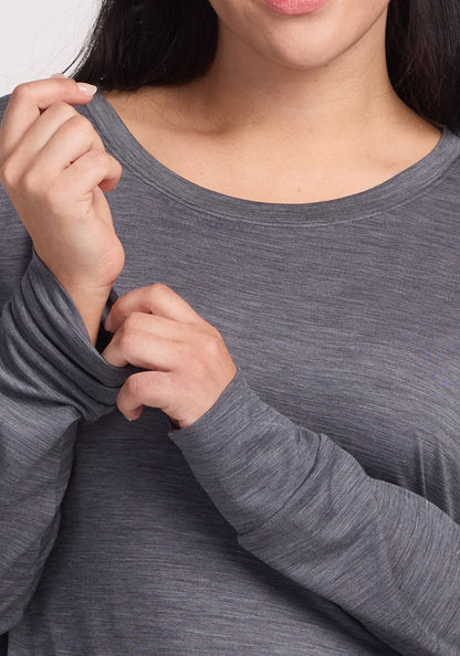 Ashlie Lounge Top • Final Sale Deal! - Graphite Heather