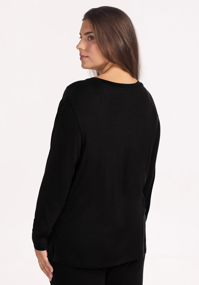Ashlie Lounge Top • Final Sale Deal! - Black