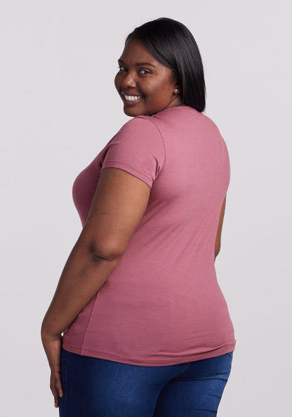 Addie Crew Neck - Powdered Rose