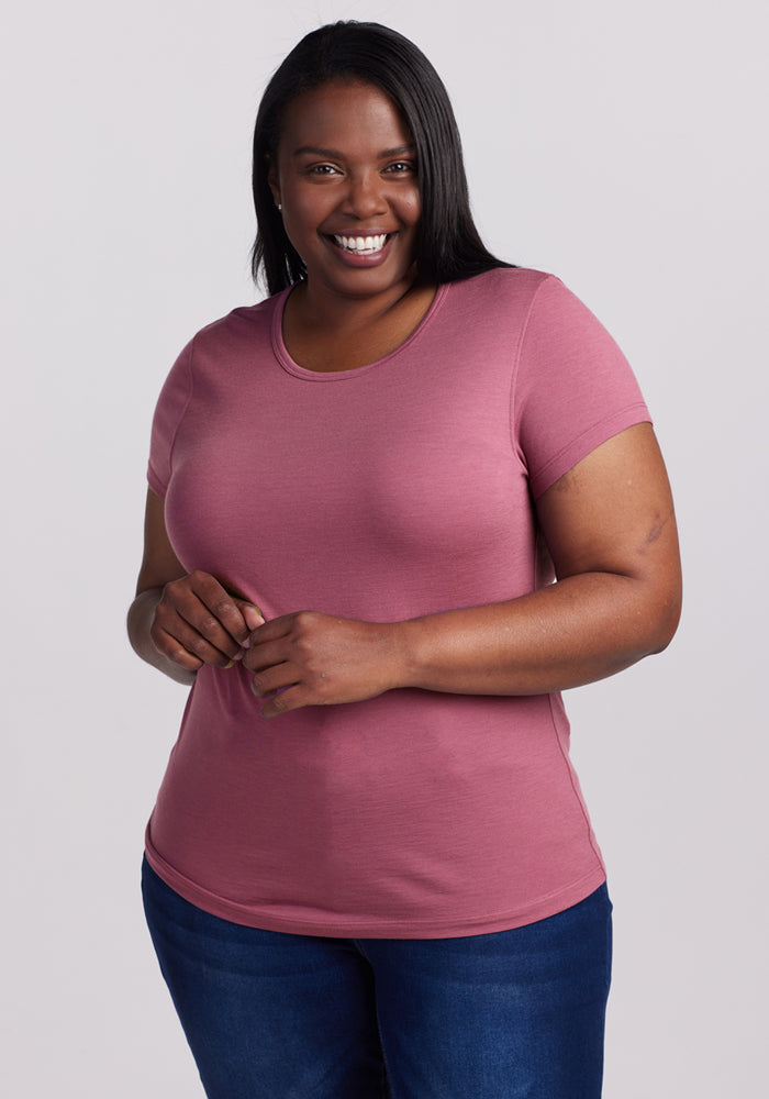 Addie Crew Neck - Powdered Rose