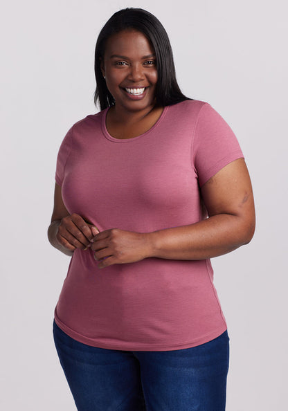 Addie Crew Neck - Powdered Rose