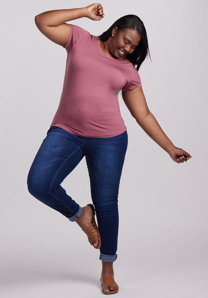 Addie Crew Neck - Powdered Rose