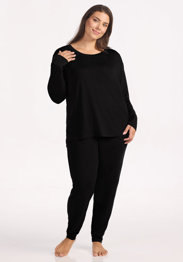 Ashlie Lounge Top • Final Sale Deal! - Black